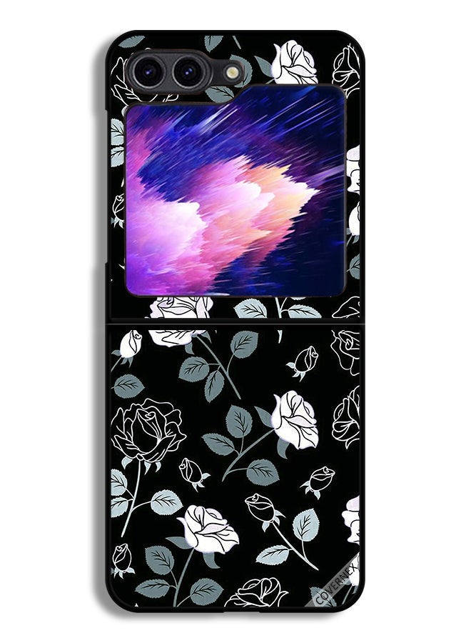 Covernex Samsung Galaxy Z Flip6 Protective Case Cover Floral Pattern - Image 1