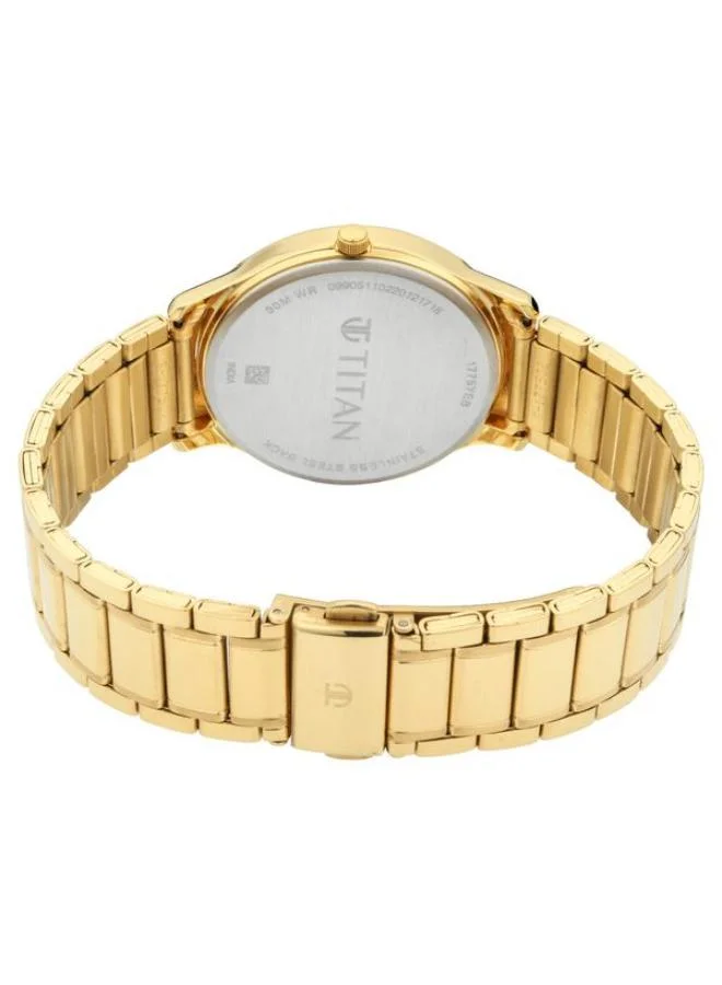 TITAN Men Multifunction Display Watch With Black Metal Strap - 1775YM02