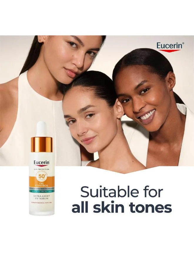 Eucerin  Sun Oil Control Serum SPF 50 - 30 ml for Women | Best Price UAE