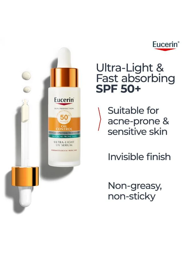 Eucerin  Sun Oil Control Serum SPF 50 - 30 ml for Women | Best Price UAE