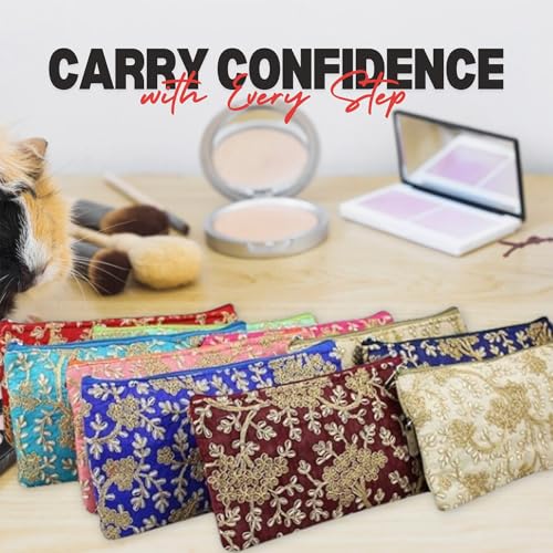 PRISMAXIC Traditional Vintage Embroidered Potli Purse for Women with Zipper, Potli Bags (Set of 6) Multi colour (L X W: 12.5 X 24.5 Cm) - Image 3