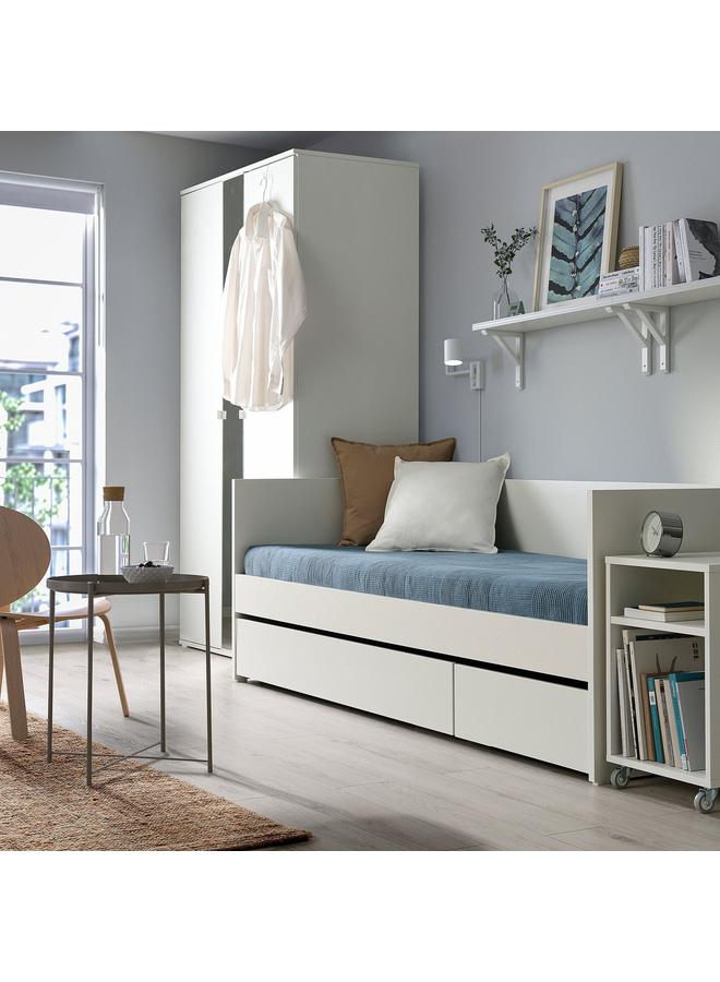 Zaboon Bed Storage Box, Set Of 2, White, 200 Cm - Image 3