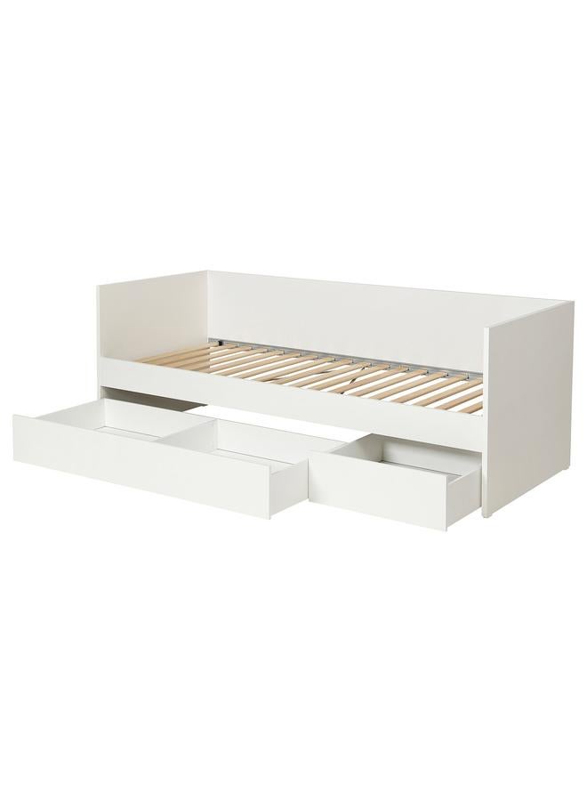 Zaboon Bed Storage Box, Set Of 2, White, 200 Cm - Image 2