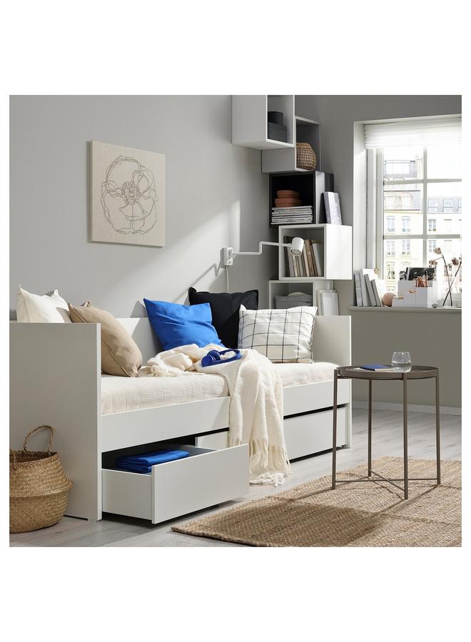 Zaboon Bed Storage Box, Set Of 2, White, 200 Cm - Image 4