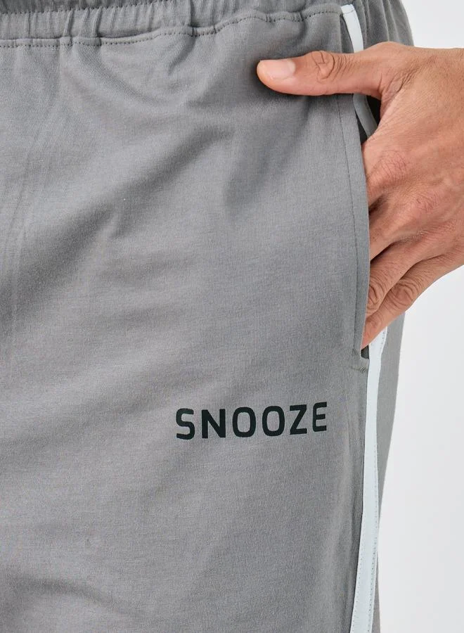 Styli  Knitted Shorts with Print and Piping Detail for Men | Best Price UAE