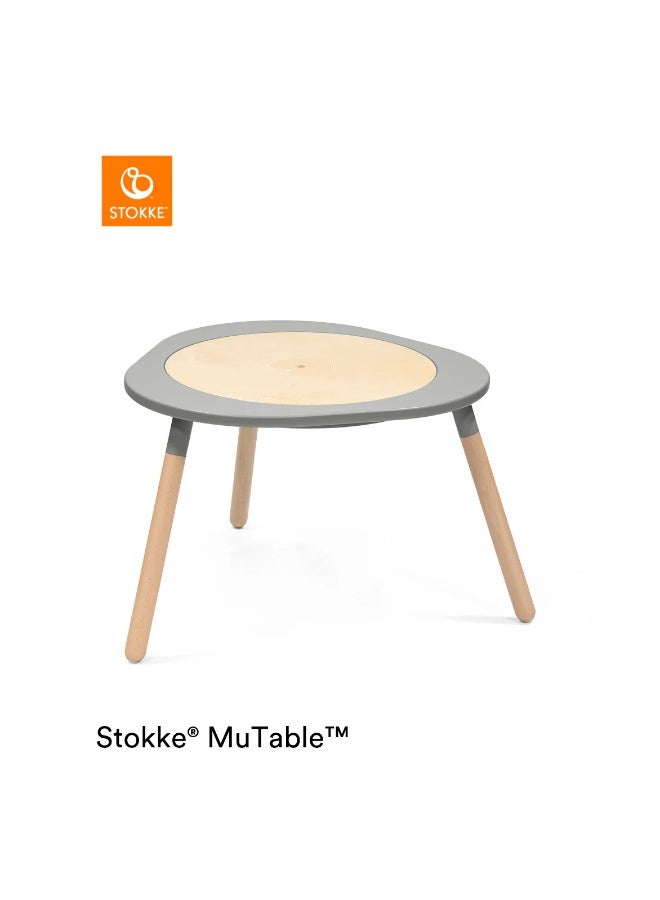 Stokke MuTable - Multifunctional Kids Table with Height-Adjustable Legs and Activity Boards - Storm Grey - Image 1