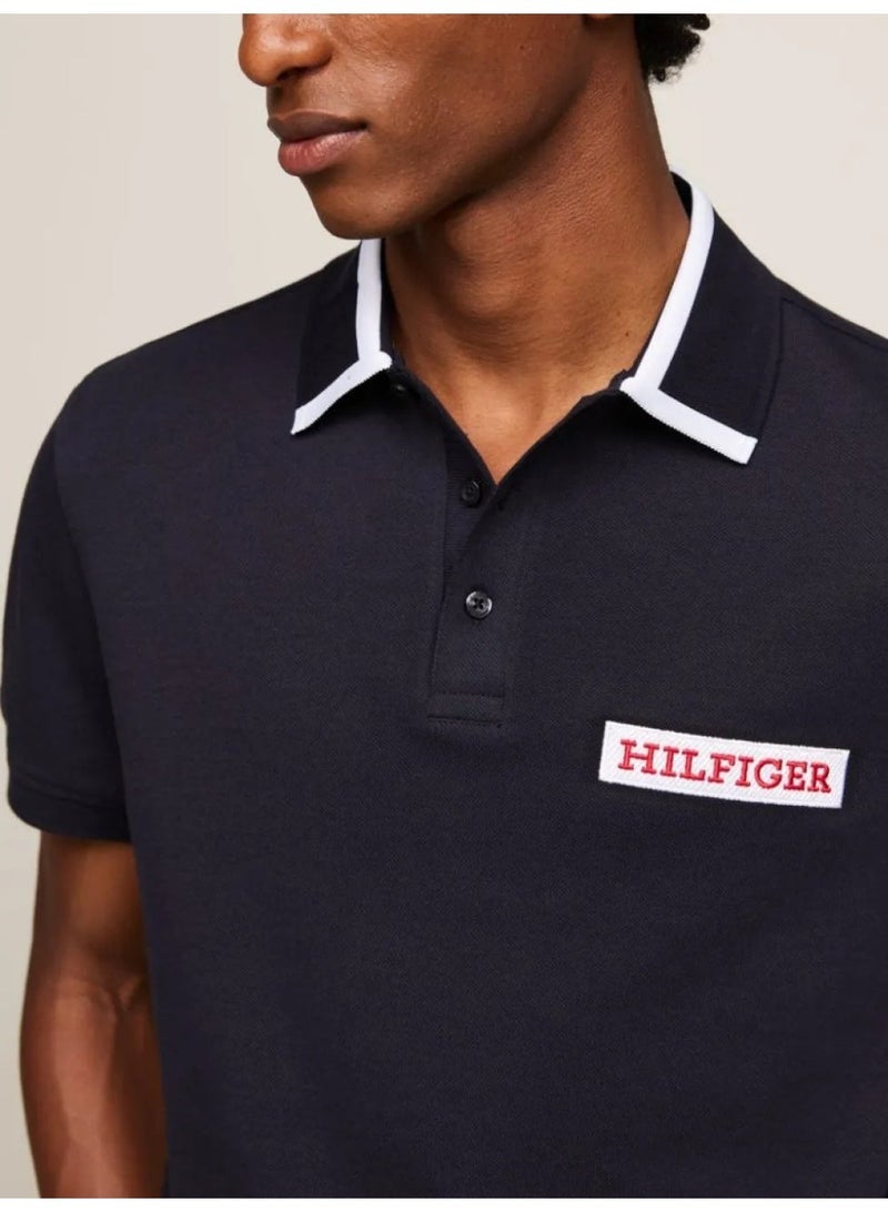 TOMMY HILFIGER Tipped Logo Embroidery Regular Fit Polo - Image 2