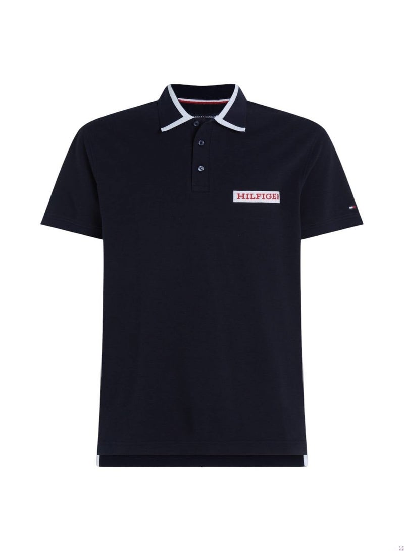 TOMMY HILFIGER Tipped Logo Embroidery Regular Fit Polo - Image 5