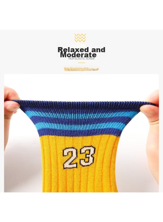 LANG SHA Langsha Children's Socks, Boys' Mid-calf Socks, Cotton Breathable Baby Socks, Short Socks For Older Kids, 6 Pairs, Sports Digital Style - Image 4