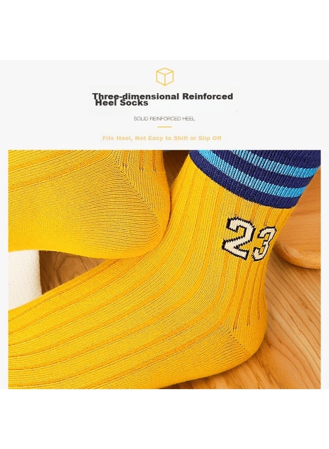 LANG SHA Langsha Children's Socks, Boys' Mid-calf Socks, Cotton Breathable Baby Socks, Short Socks For Older Kids, 6 Pairs, Sports Digital Style - Image 5