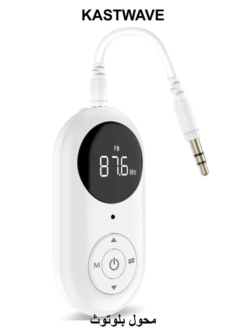 KASTWAVE Bluetooth Adapter, Bluetooth 5.3 Transmitter and Receiver,3.5mm Wireless Audio Adapter, AptX Low Latency Dual Link Bluetooth Adapter for TV/PC/Home Sound System/Car - Image 1