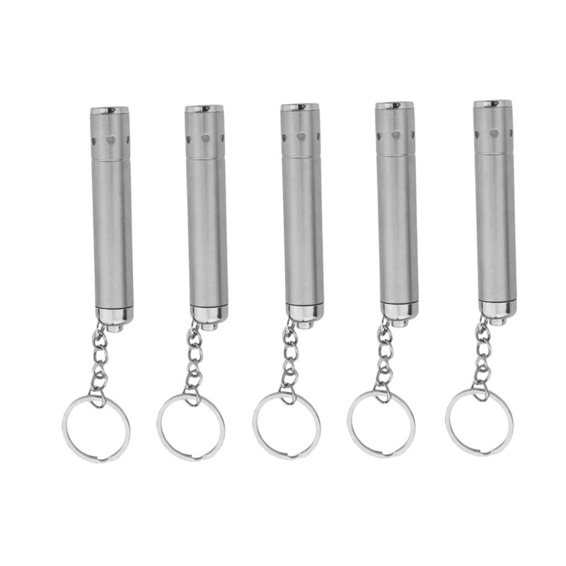 Mini Portable LED Flashlight Keychain Ultra Bright Stainless Steel Torch for Camping Hiking Travel - Image 2