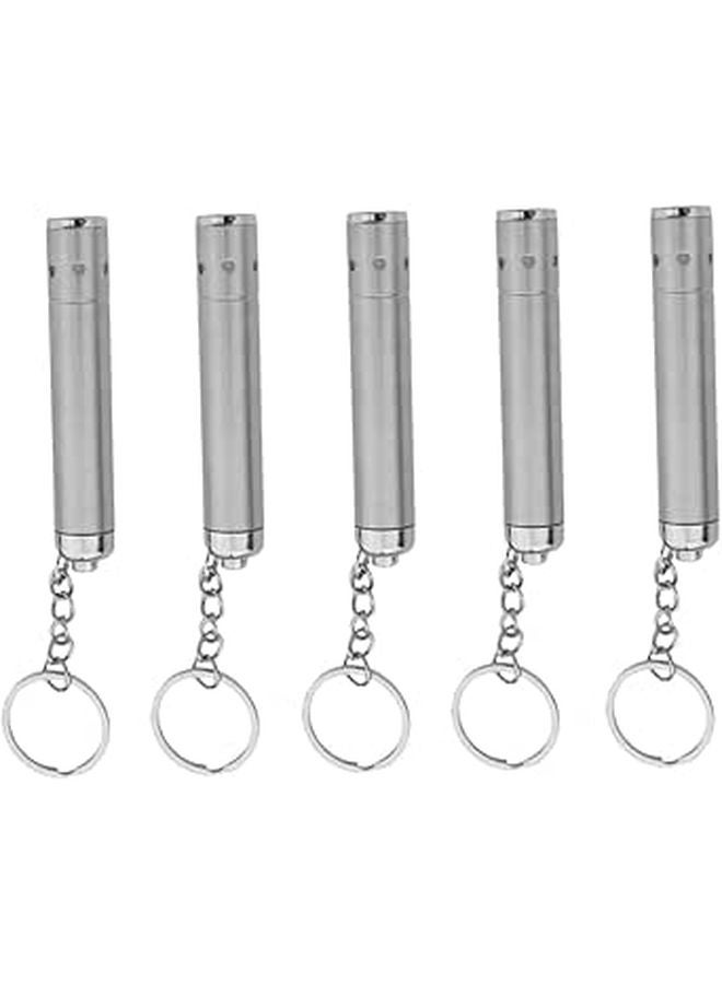 Mini Portable LED Flashlight Keychain Ultra Bright Stainless Steel Torch for Camping Hiking Travel - Image 1