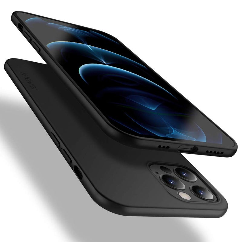 XLevel For Iphone 12 Pro Max Case Slim Fit Soft Tpu Matte Surface UltraThin Phone Lightweight Full Protective Back Cover Compatible Apple 67 2020 ReleaseBlack