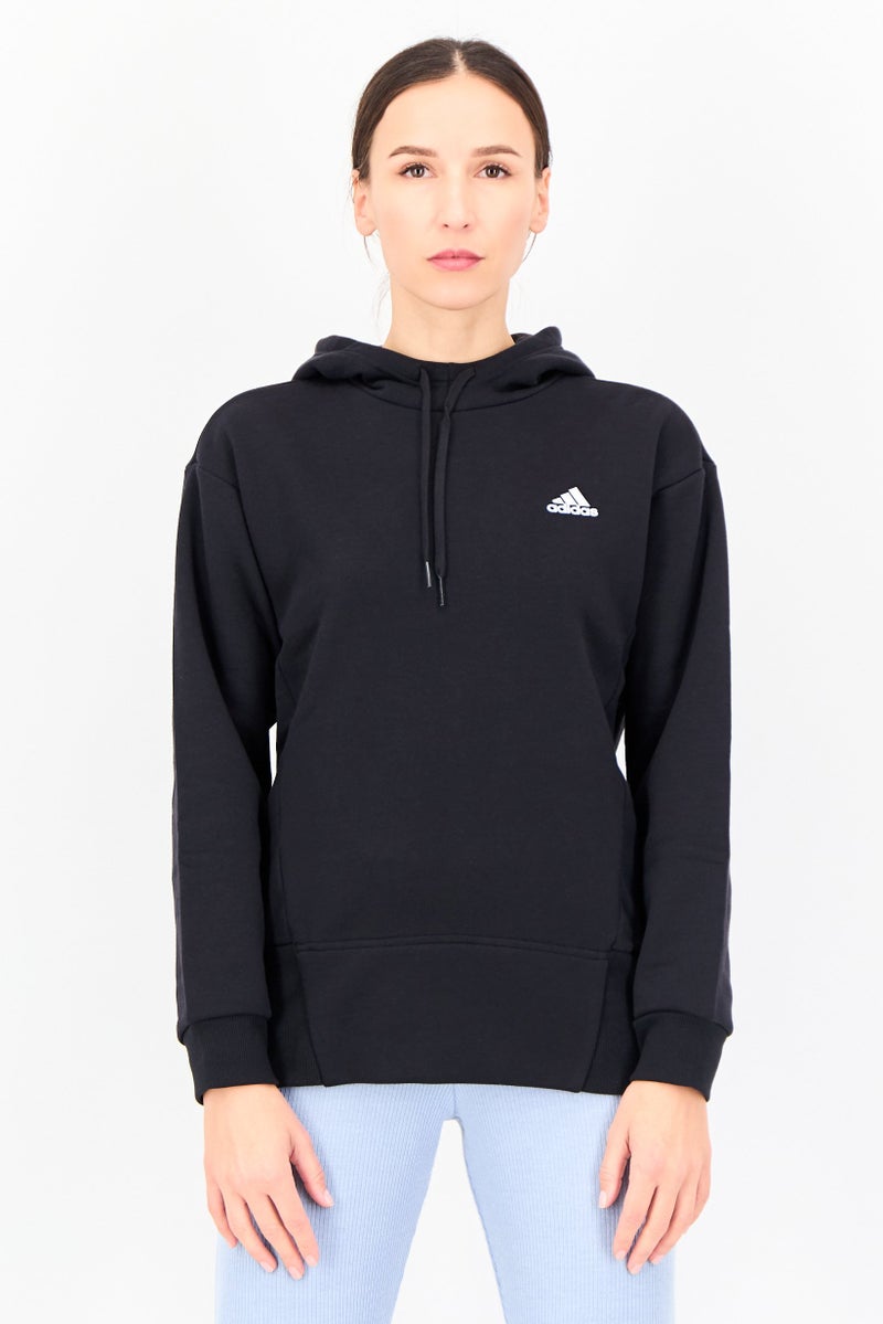 Adidas Women Sportswear Fit Long Sleeve Outdoor Hoodie, Black - Image 1