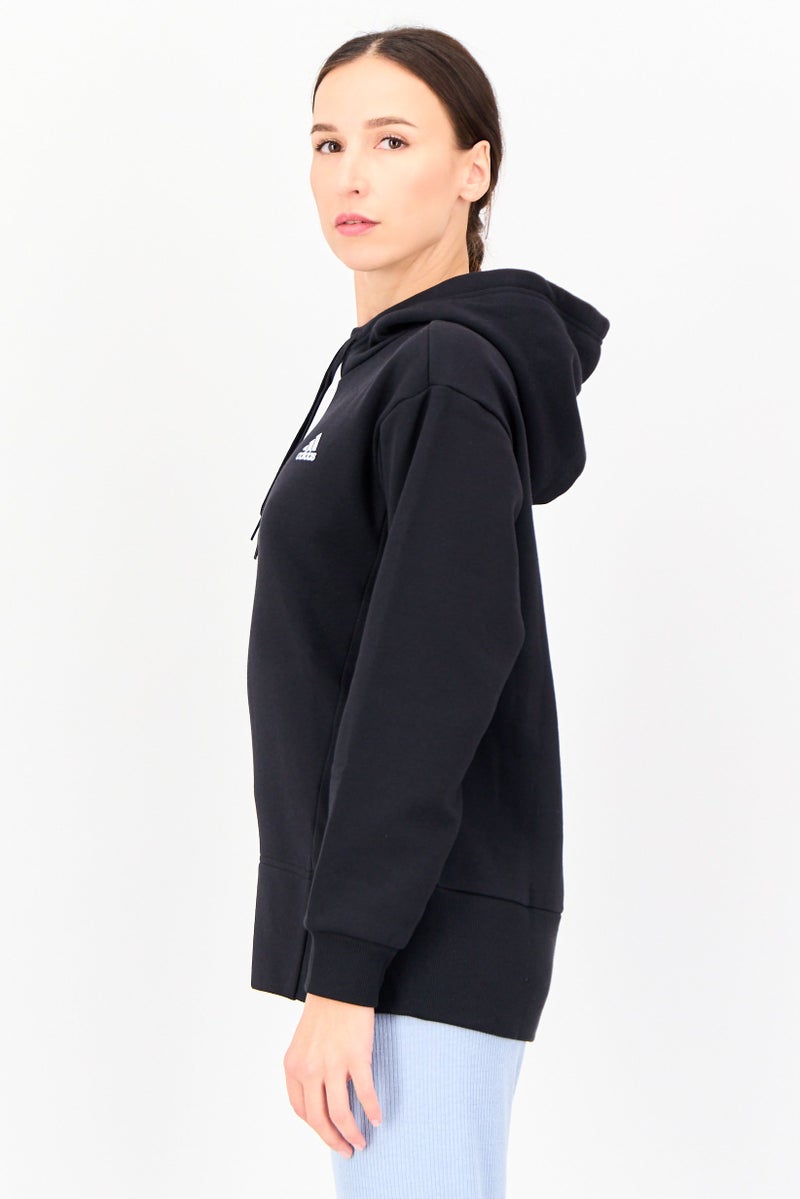 Adidas Women Sportswear Fit Long Sleeve Outdoor Hoodie, Black - Image 2