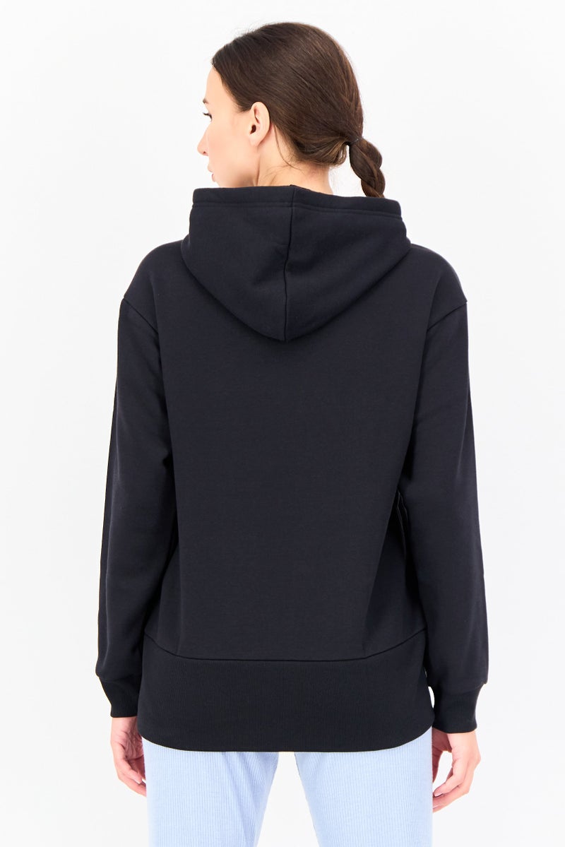 Adidas Women Sportswear Fit Long Sleeve Outdoor Hoodie, Black - Image 3