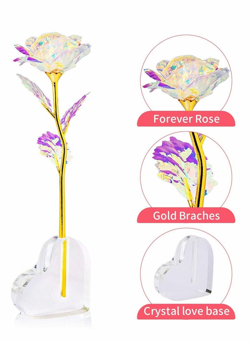 Excefore Forever Rose Gifts for Her, Enchanted Rose Birthday Gifts Cute Aesthetic Room Decor, Wedding Anniversary for Wife, Girlfriend, Presents for Mom, Best Friend, Artificial Flower - Image 3