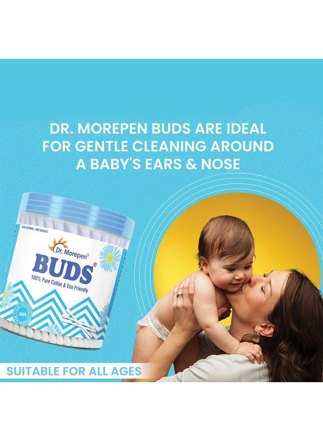 Dr. Morepen Dr. Morepen BUDS 100% Pure Cotton & Eco-Friendly Paper Earbuds - 100 Cotton Buds Pack of 3 - Image 4