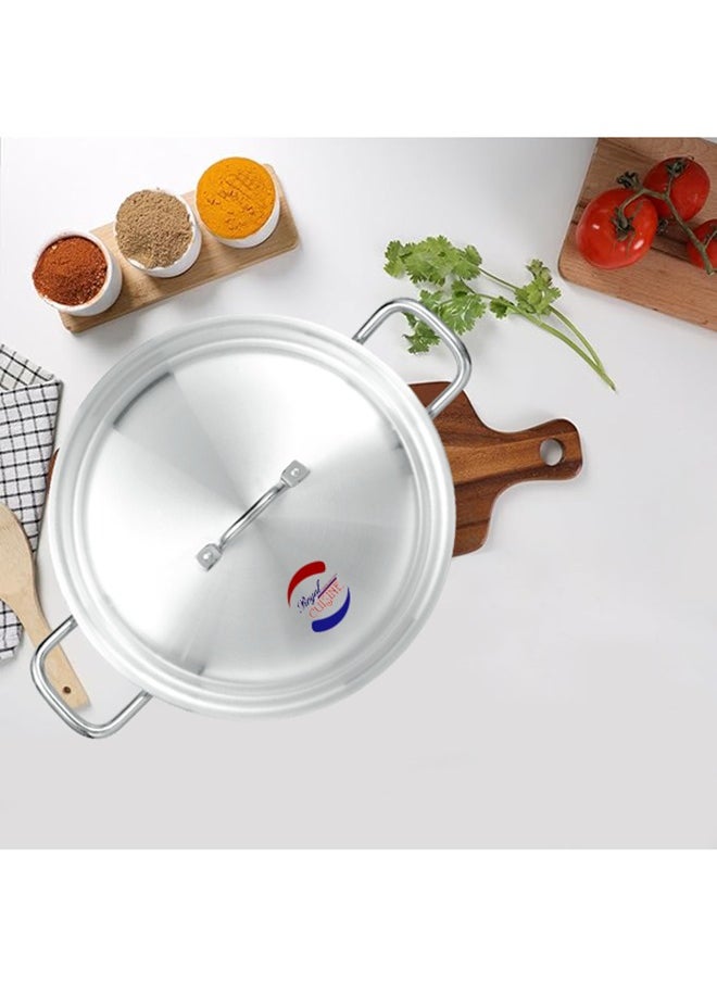 Royal Cuisine - Royal Cuisine Aluminium Cookware Set 1x5 – 5 Pcs Stock Pot Set with Lids, Durable High-Grade Aluminium, Shiny Metal Finish, Dishwasher Safe, Stackable Design, Sizes 18-28 cm (2.7-9.4 Ltr),Cooking Pot - Image 1
