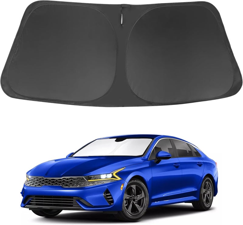 LHFLIVE Windshield Sun Shade Custom 2021-2024 Fit Kia K5, GT-Line, GT, Sedan Accessories Front Sunshade Shield Blocker Sun Visor Heat Protection - Image 1