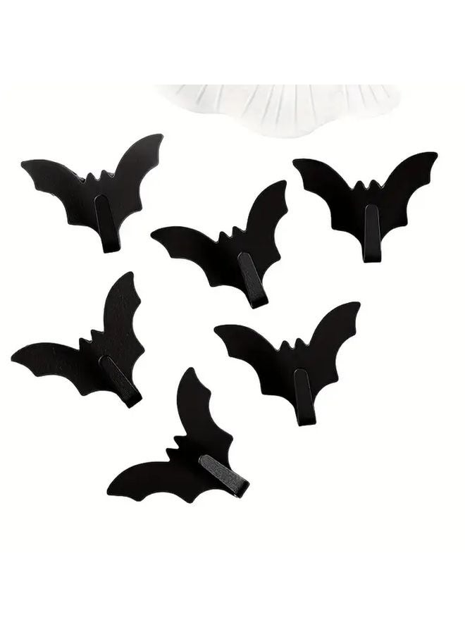 5 Bat Hooks Adhesive No Drill Wall Hooks For Halloween Decor And Storage - Image 5