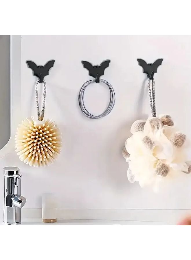 5 Bat Hooks Adhesive No Drill Wall Hooks For Halloween Decor And Storage - Image 4