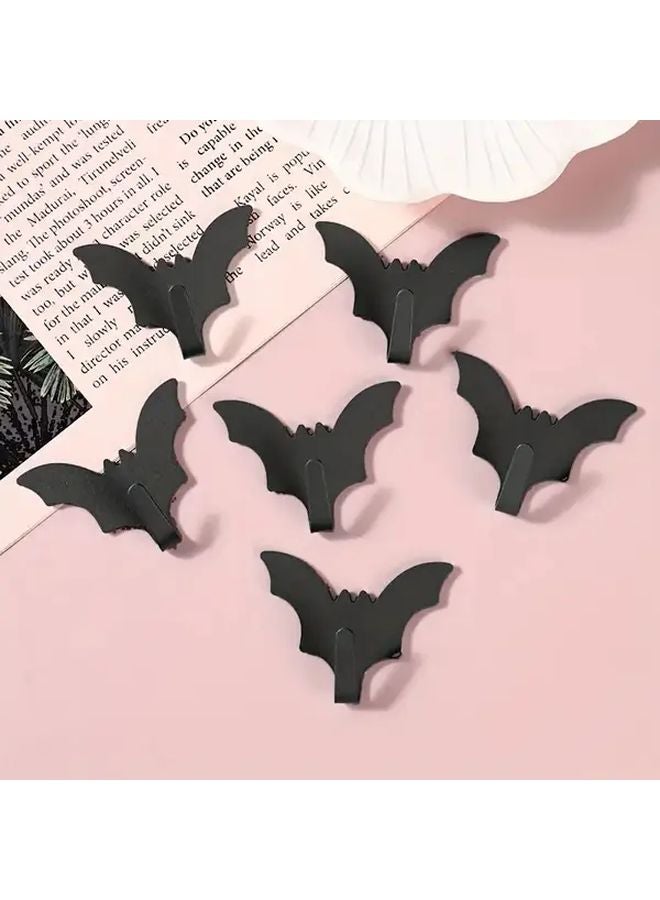 5 Bat Hooks Adhesive No Drill Wall Hooks For Halloween Decor And Storage - Image 2