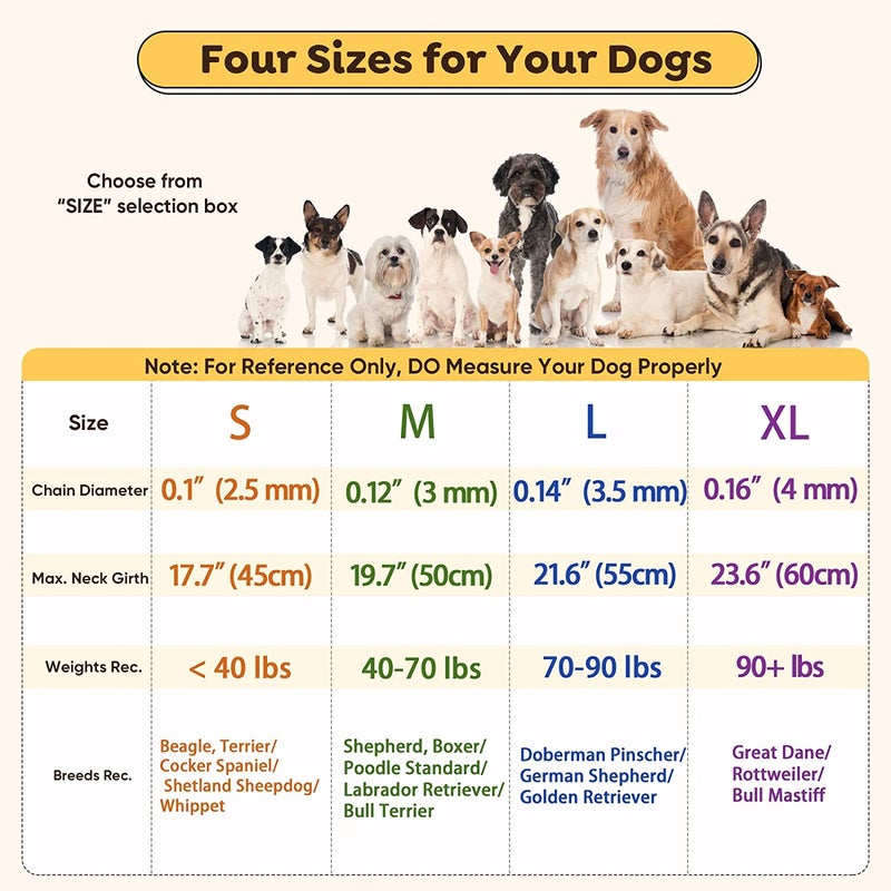 Prong Training Pinch Collar for Dogs with Removable Nylon Protector and Quick-Release Buckle, Extra Prongs for Large Medium Small Dogs L - Image 5