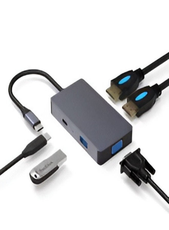 Blueendless USB-C 5 in 1 Convertor with Dual Hdmi - Image 2