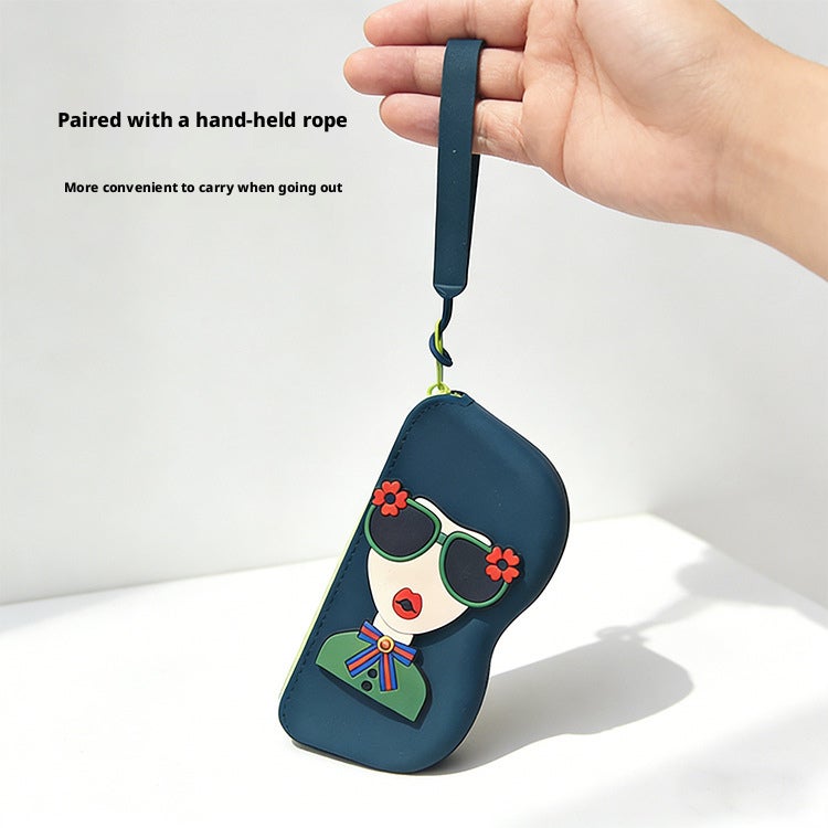 Silicone Eyeglass Case Portable with Zipper - Image 2
