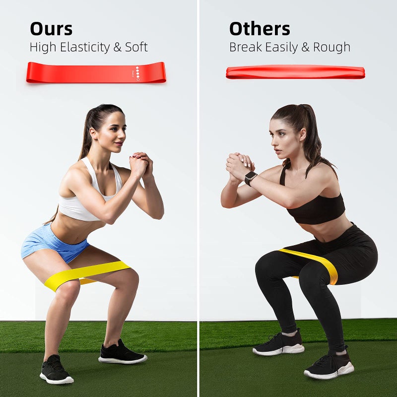 RenoJ Resistance Bands, Exercise Workout Bands for Women and Men, 5 Set of Stretch Bands for Booty Legs - Image 5