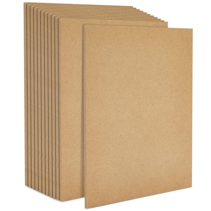 Bright Creations 025 Thick Blank MDF Chipboard Sheets for Painting Arts and Crafts 8 x 10 in 12 Pack 