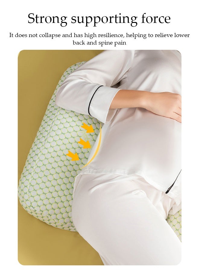 DUNISO Maternity Pillow for Sleeping, Rectangular Enlarged and Widened Maternity Pillow，Super Soft and Comfortable Side Sleeping Support for Back, Belly, and Legs for Pregnant Women, Pregnancy Pillow with Detachable and Adjustable Pillow Cover，Rosen Green  - Image 5