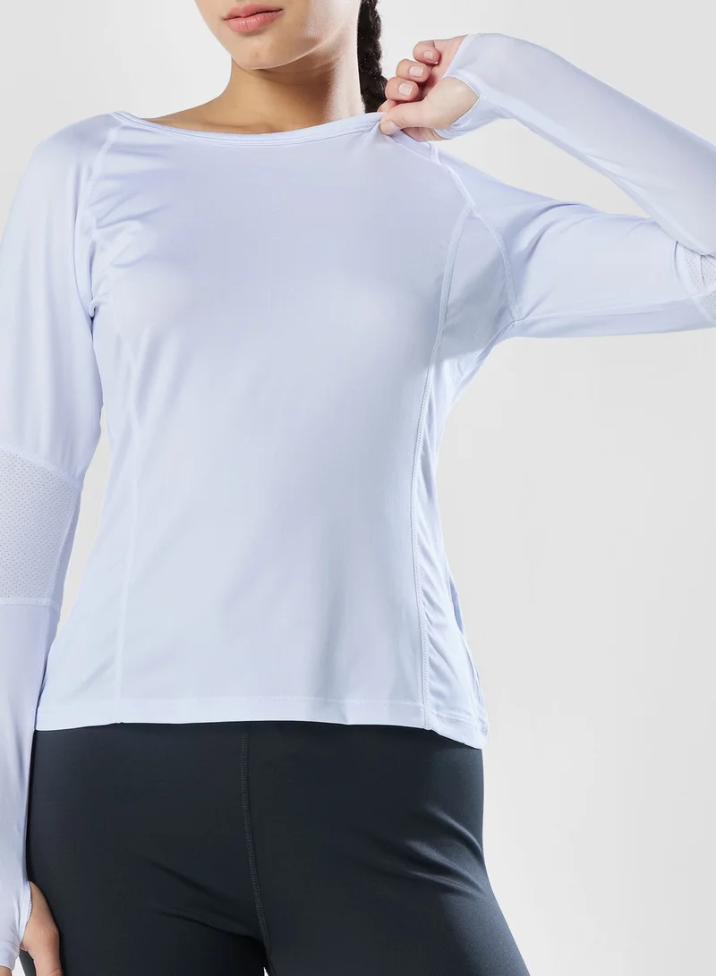 FRWD Mesh Insert Detail Athletic Top