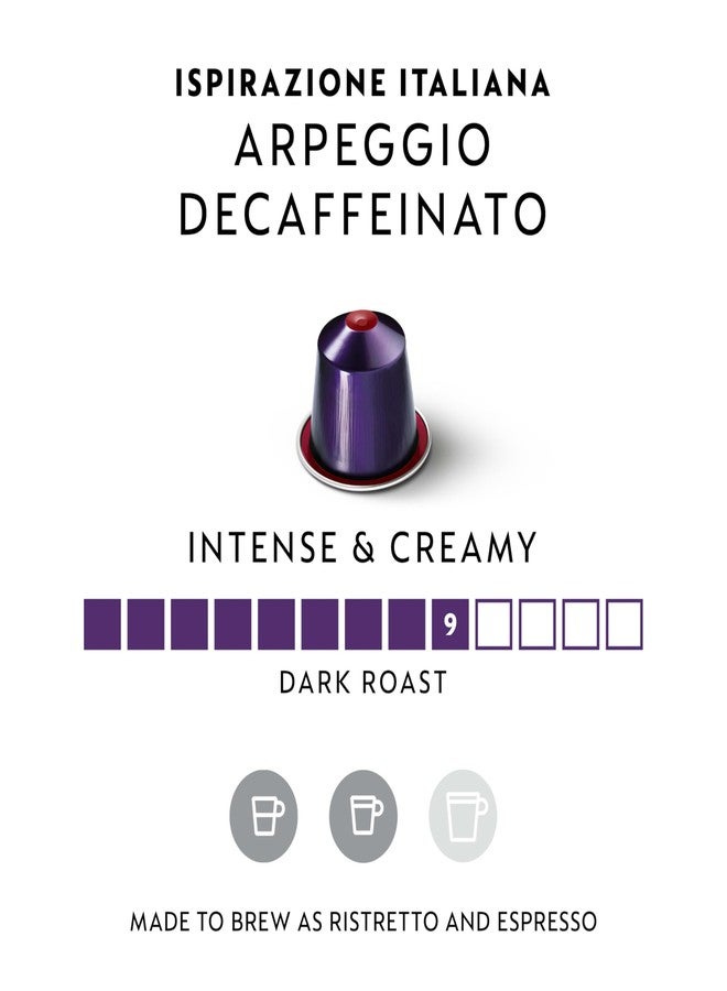 Nespresso Capsules Original Line, Arpeggio Decaffeinato, Dark Roast Coffee, 50-Count Coffee Pods - Image 2