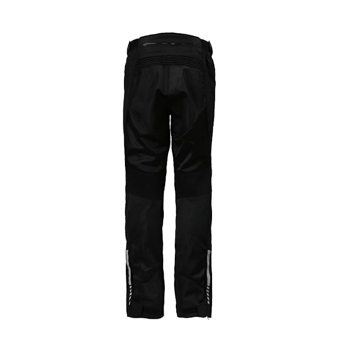 TVS Riding Pants for Men with CE Level-2 Knee Armor, High-Abrasion Resistance |Adjustable Comfort Fit Mesh for Ventilation|Day-Night Reflective Safety|Motorcycle Bike Accessories- (Black/Grey-M) - Image 5