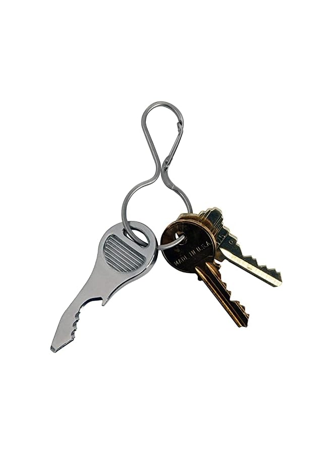 NITE IZE Nite Ize DoohicKey QuicKey Tool, Stainless Steel 5-in-1 Key Chain Multi Tool With Hole Attachment, One Size  - Image 5