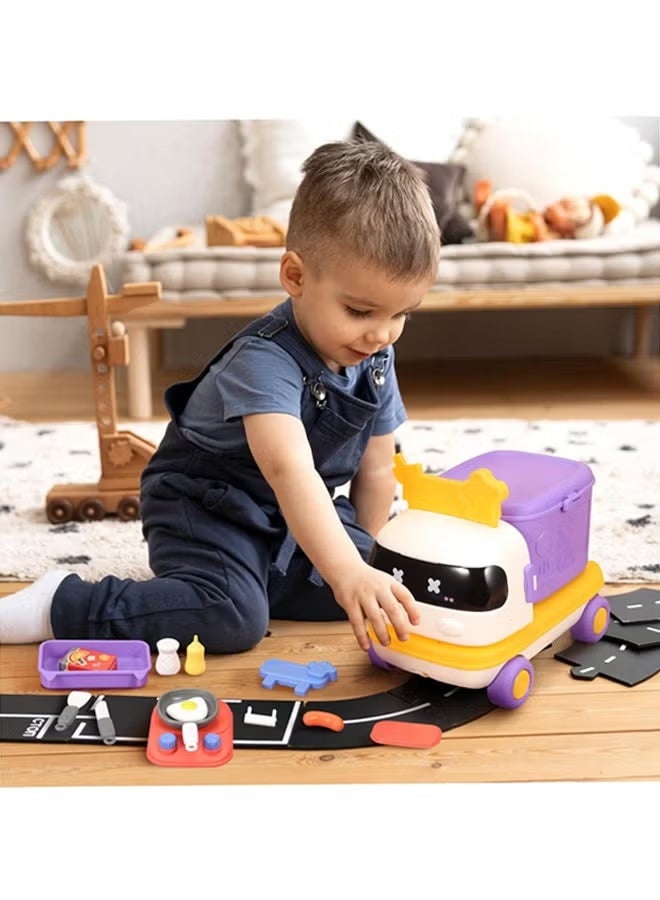 30PCS Kitchen Pretend  Kitchen Cookware Set Toy Kitchen Pretend Play Toy Kids Kitchen Pretend Play Toys Set Kitchen Toy Car Children's Playhouse Kitchen Cutlery Table Toys Multi-Function Kids Educational Toys For Boys Girls Kids  - Image 5