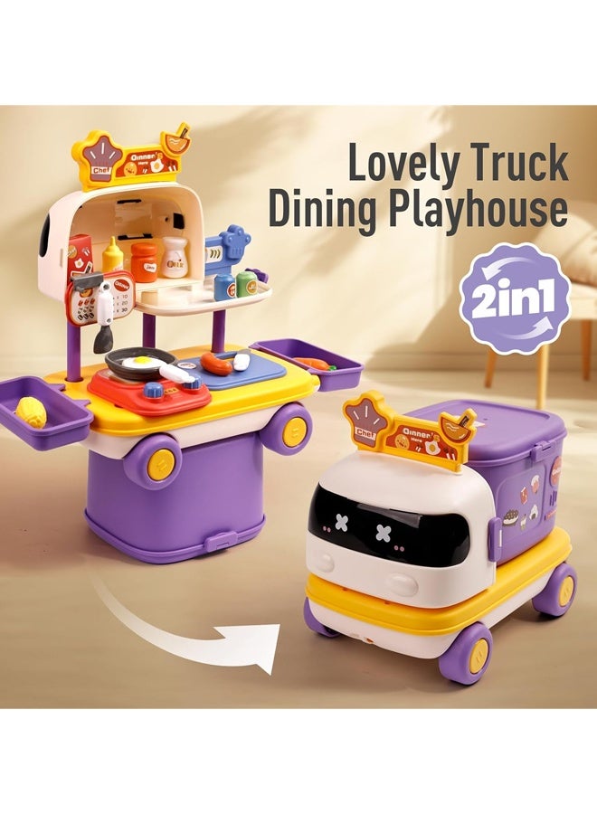 30PCS Kitchen Pretend  Kitchen Cookware Set Toy Kitchen Pretend Play Toy Kids Kitchen Pretend Play Toys Set Kitchen Toy Car Children's Playhouse Kitchen Cutlery Table Toys Multi-Function Kids Educational Toys For Boys Girls Kids  - Image 4