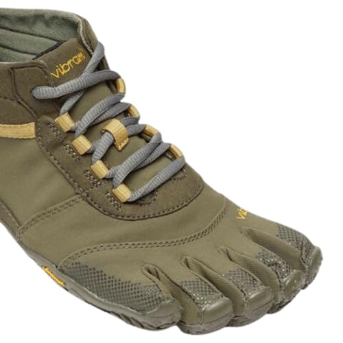 Vibram Men’s FiveFingers V-Trek Trail Hiking Shoes – Minimalist Outdoor Footwear with Wool Blend Upper, Megagrip Outsole, Lightweight, Durable for Trekking, Military, 46 EU / 11.5 - 12 US - Image 3
