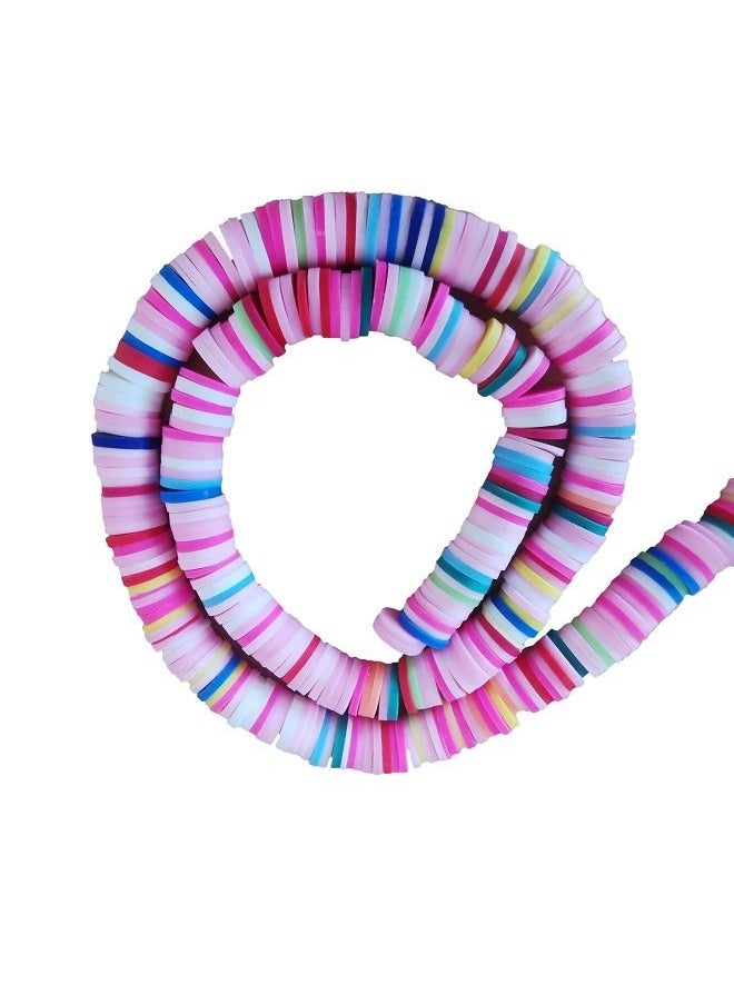 Generic - Flat Round Polymer Clay Beads Chip Disk Loose Spacer Handmade Jewelry Making - Image 1