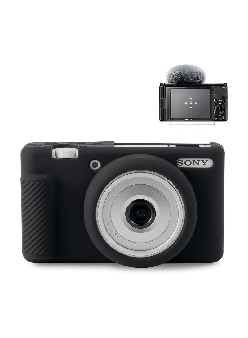 general For Sony ZV-1F, ZV-1 II/ZV-1M2 Vlog Camera, ZV1F Camera Silicone Case, Scratch Resistant Ultra Thin Soft Case with ZV1 F Screen Protector - Image 1