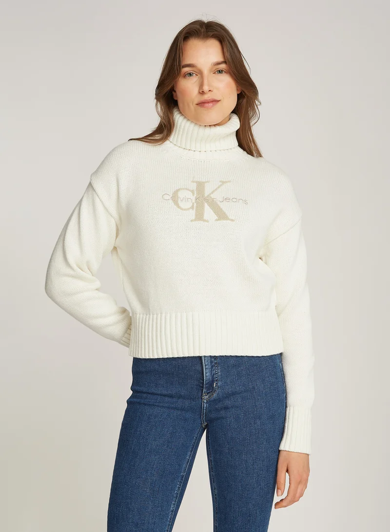 كالفن كلاين جينز CHENILLE MONOLOGO SWEATER