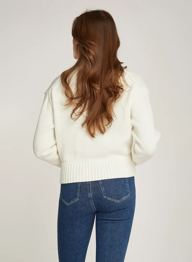 كالفن كلاين جينز CHENILLE MONOLOGO SWEATER