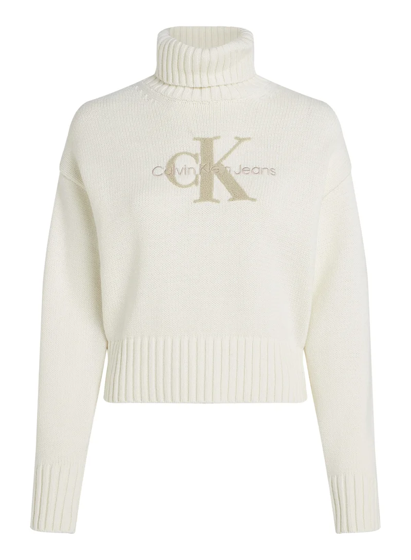 كالفن كلاين جينز CHENILLE MONOLOGO SWEATER