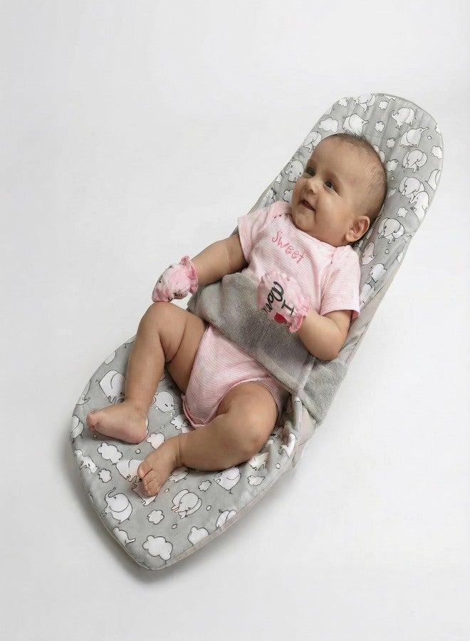 HOOPA 2-in-1 Infant Carrier for Newborn (0–4 Months) | Reclined Carrying & Breastfeeding Support | Strong Back Support | Indoor & Outdoor Use | Feeding Pillow | Nursing pad | Grey - Image 2