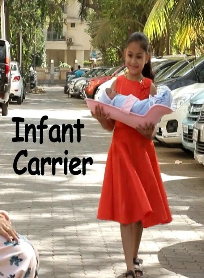 HOOPA 2-in-1 Infant Carrier for Newborn (0–4 Months) | Reclined Carrying & Breastfeeding Support | Strong Back Support | Indoor & Outdoor Use | Feeding Pillow | Nursing pad | Grey - Image 4