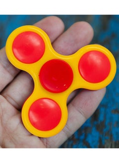 Premsons Premsons® Hand Spinner Desk Toy - High Speed Smooth Finger Spin Sensory Fidget Stress Relief Game Play for Kids & Adults - Birthday Party Gift - Plastic - Yellow & Orange  - Image 4