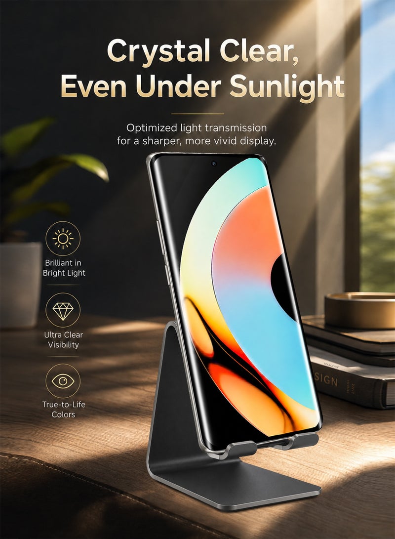 CATANES 2 PACK 3D Curved Tempered Glass Screen Protector for Realme 10 Pro Plus – Full Coverage Premium Display Guard Film with Black Silk Edge Border, 9H Hardness, Anti-Scratch and Bubble-Free Clear Glass - Image 3